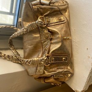 Francesco Biassia gold satchel